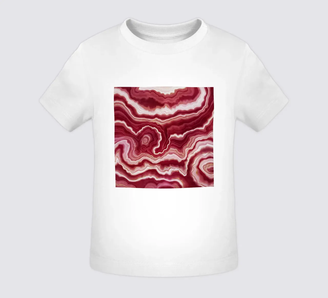 Agata rossa Texture 10 maglietta neonato da Gemstone Textures
