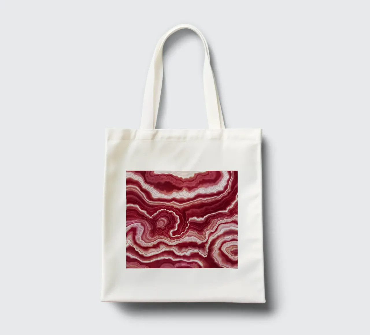 Red Agate Texture 10 tote bag by Gemstone Textures