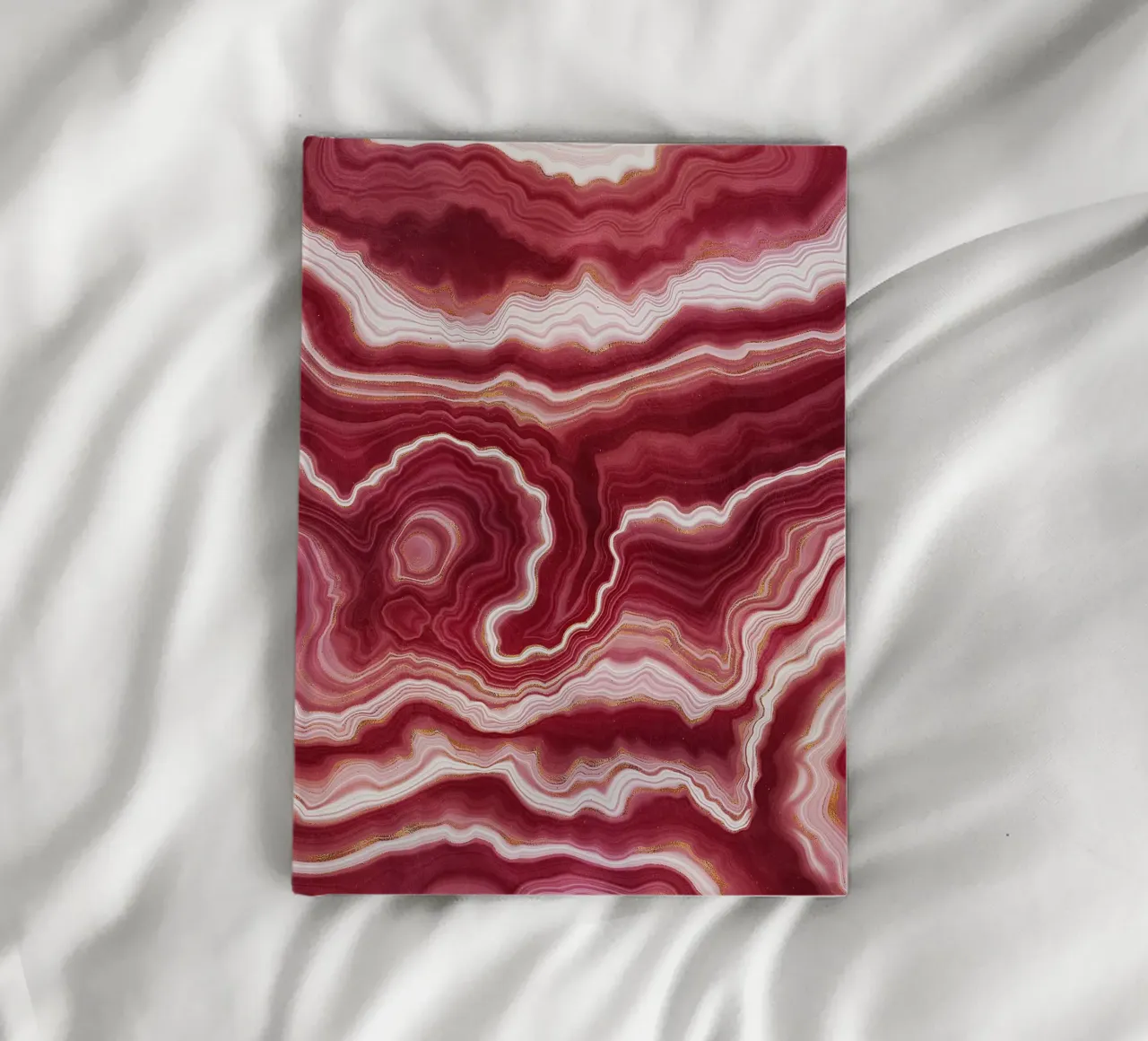 Red Agate Texture 10 notebook by Gemstone Textures