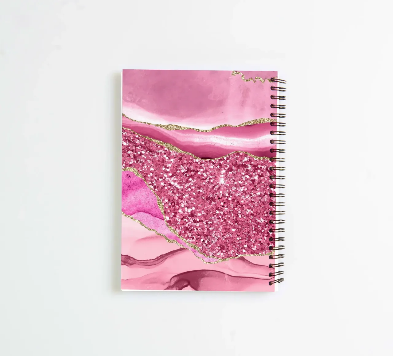 Agate Glitter Dazzle Texture 01 spiral notebook by Gemstone Textures