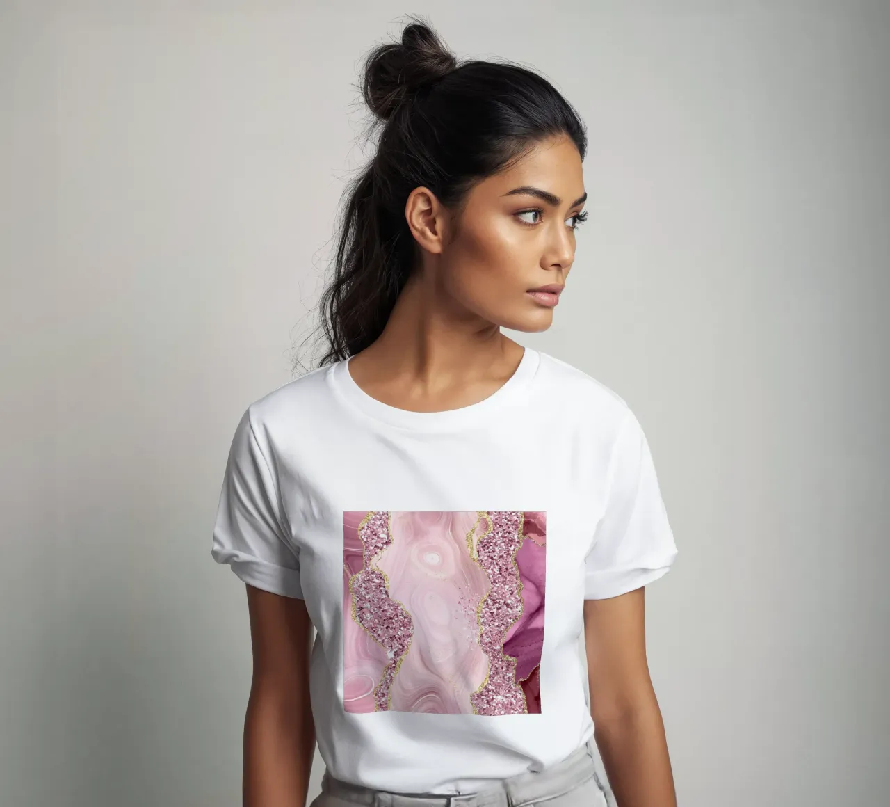 Agata Glitter Dazzle Texture 02 t-shirt da Gemstone Textures