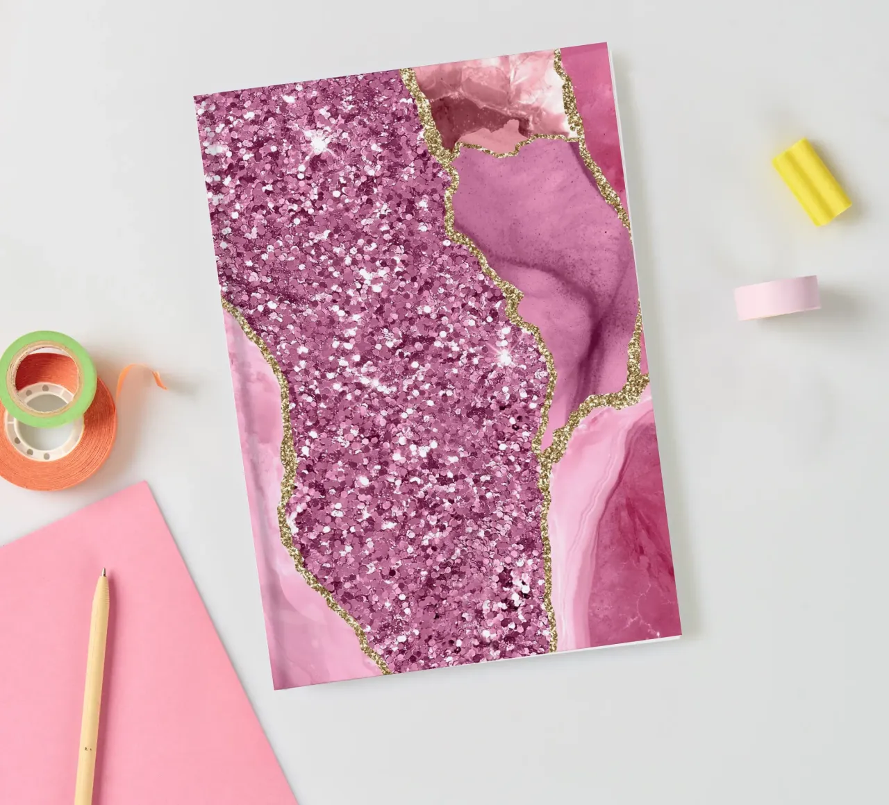 Agate Glitter Dazzle Texture 03 notebook by Gemstone Textures