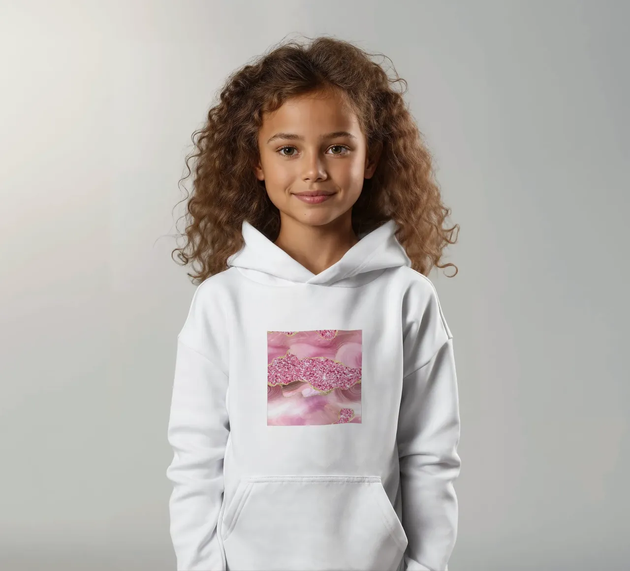 Ágata Brillo Deslumbrante Textura 04 sudadera con capucha para niño de Gemstone Textures