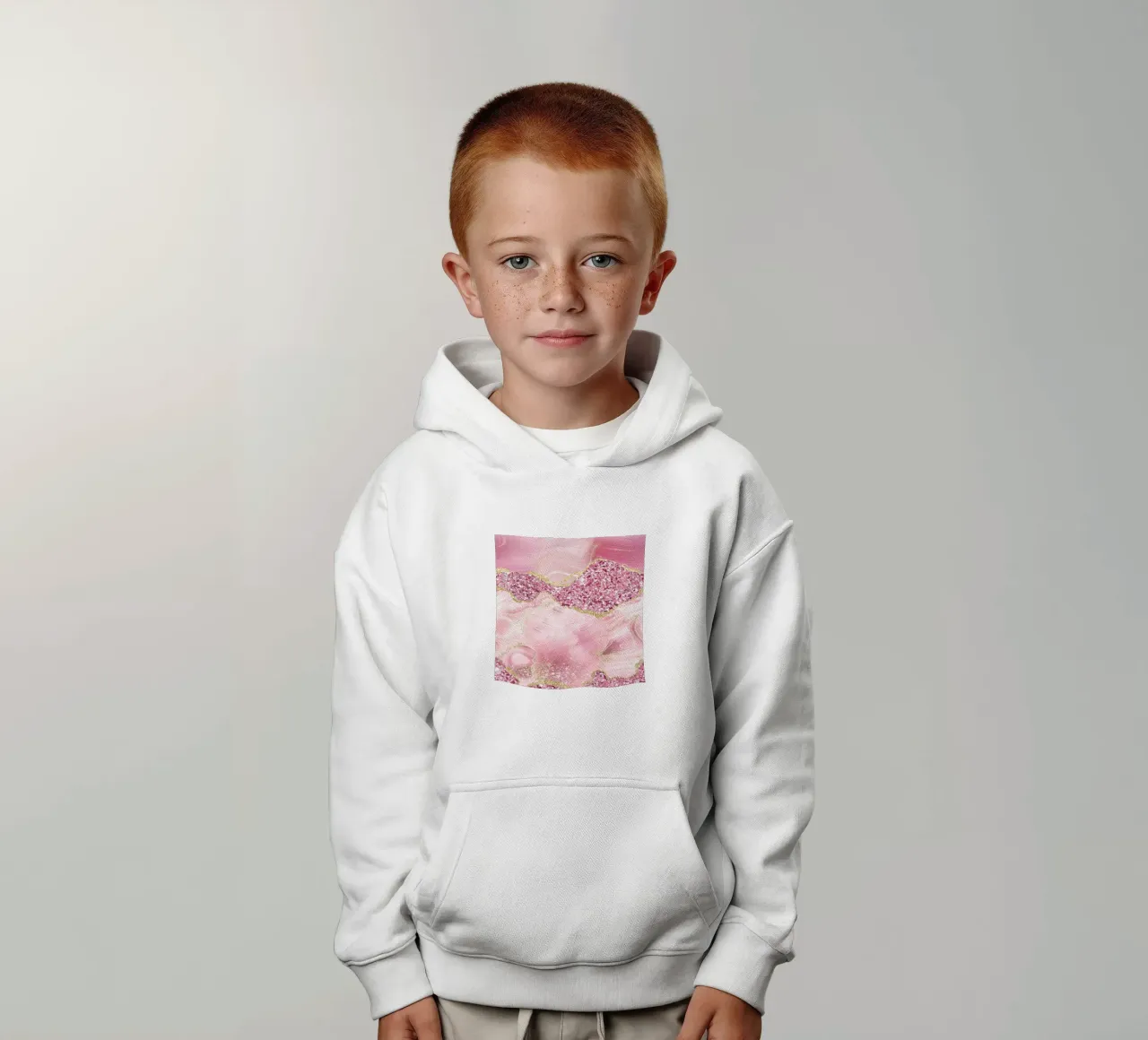 Ágata Brillo Deslumbrante Textura 07 sudadera con capucha para niño de Gemstone Textures