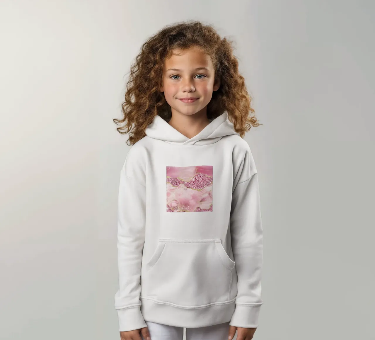 Ágata Brillo Deslumbrante Textura 07 sudadera con capucha para niño de Gemstone Textures