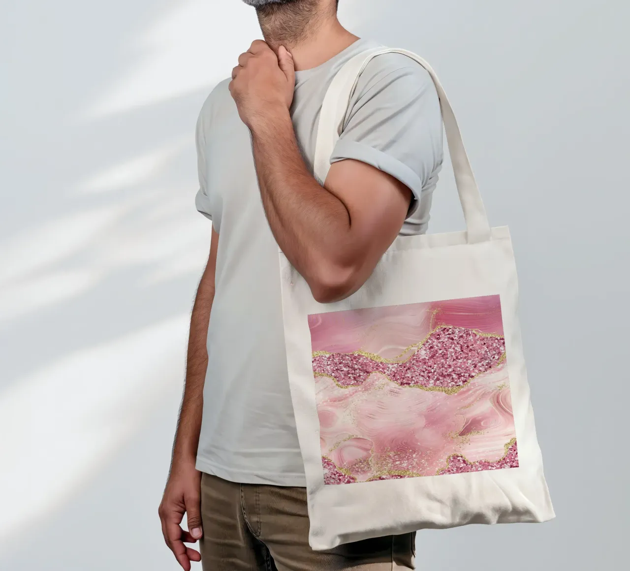 Agata Glitter Dazzle Texture 07 borsa in juta da Gemstone Textures