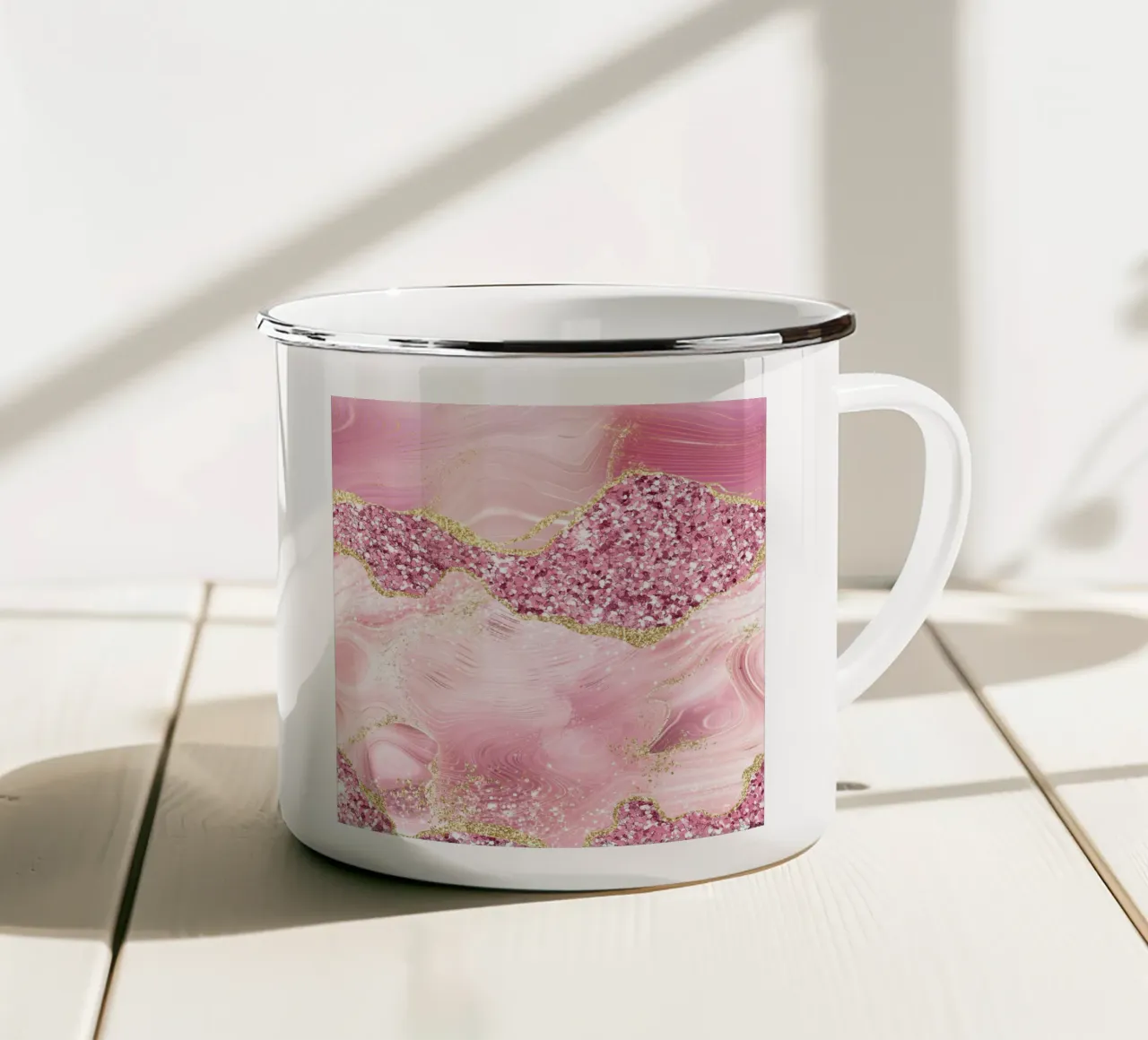 Agata Glitter Dazzle Texture 07 tazza in smalto da Gemstone Textures