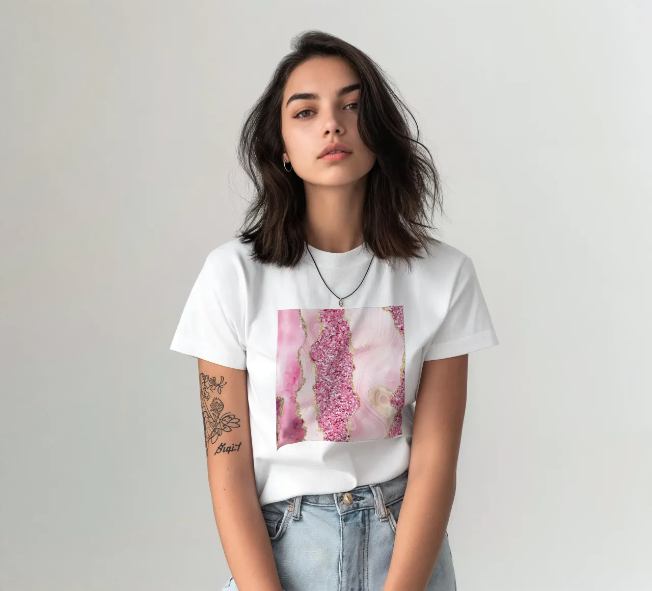Agata Glitter Dazzle Texture 09 t-shirt da Gemstone Textures