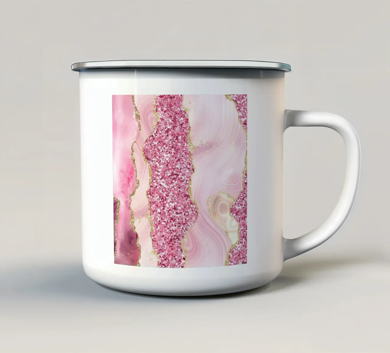 Agata Glitter Dazzle Texture 09 tazza in smalto da Gemstone Textures