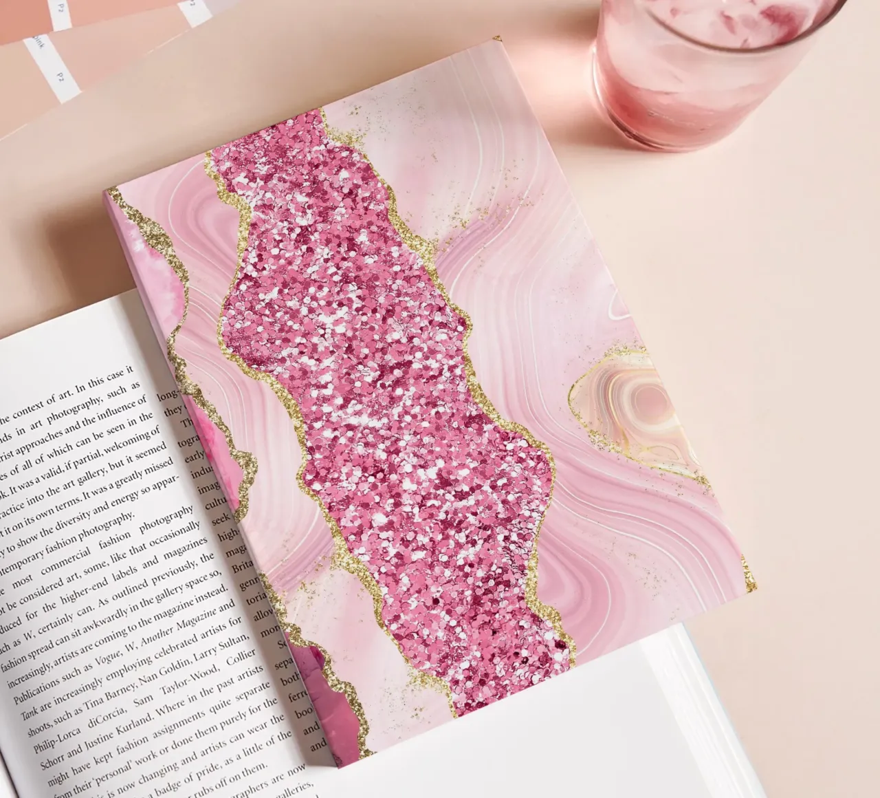 Agate Glitter Dazzle Texture 09 notebook by Gemstone Textures