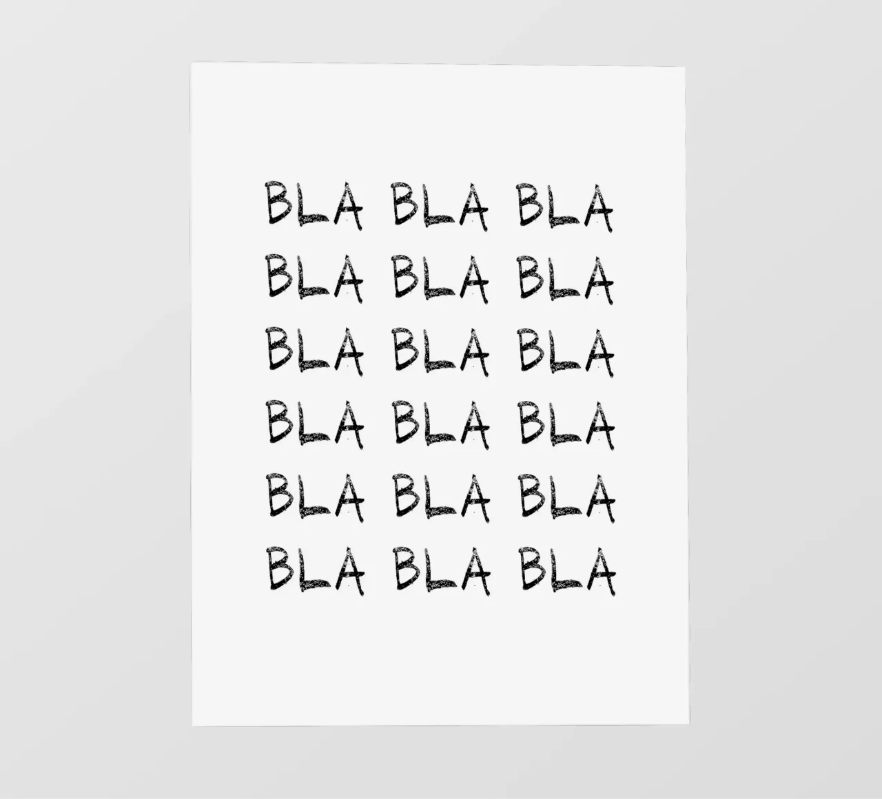 bla-bla-bla b&n telo in pvc da Carinaprint