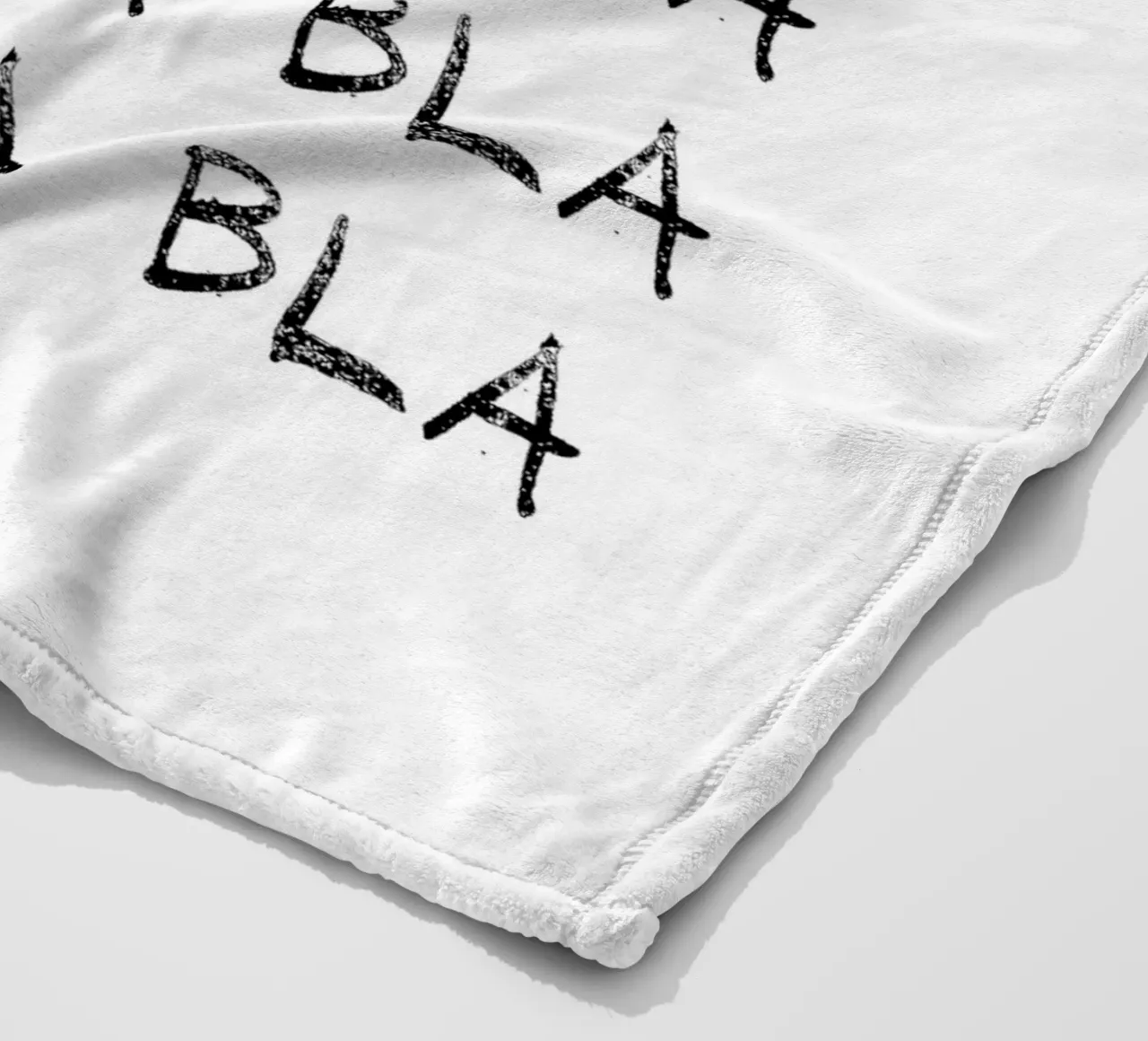 bla-bla-bla b&n coperta in pile da Carinaprint