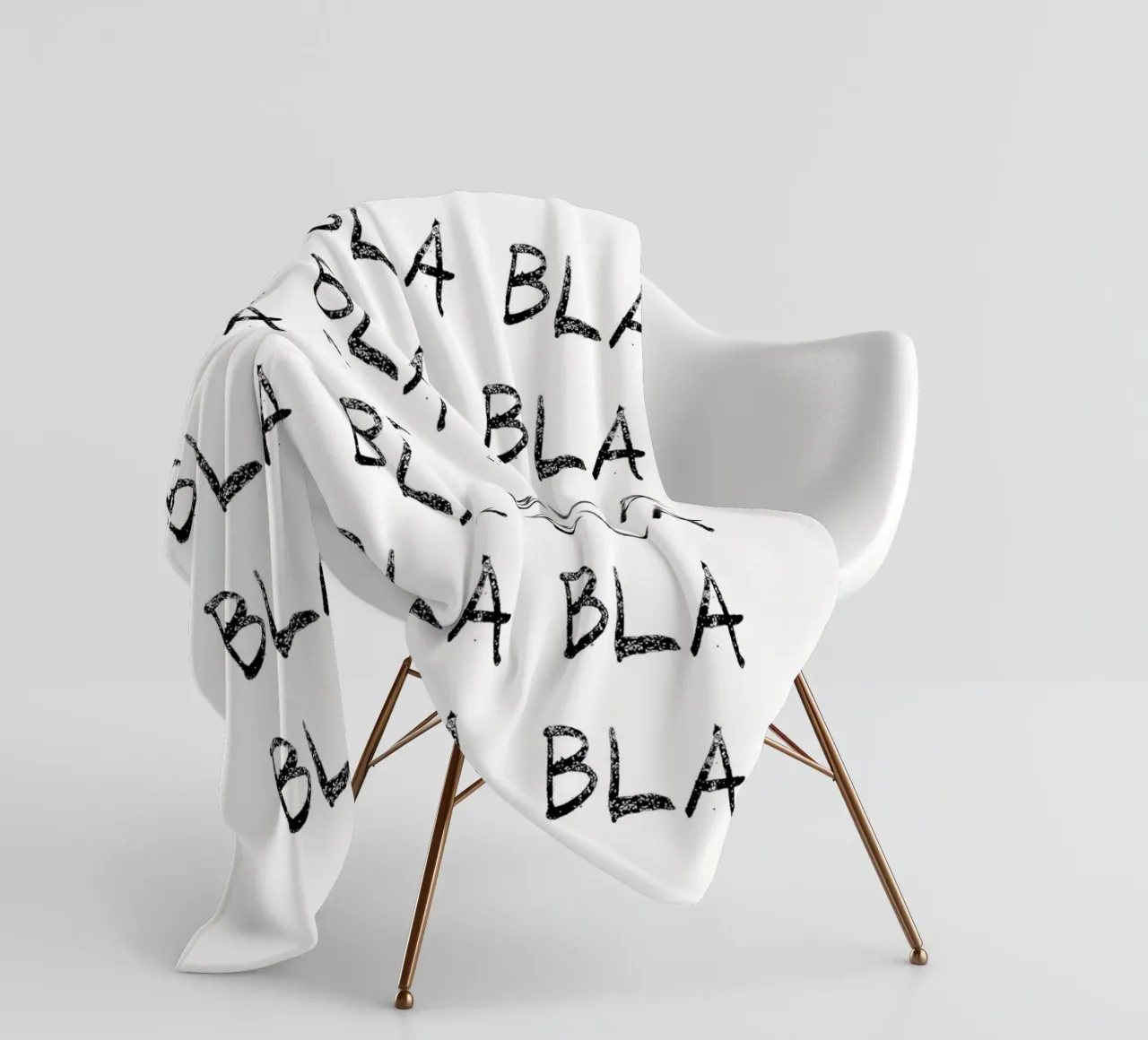 bla-bla-bla b&n coperta in pile da Carinaprint