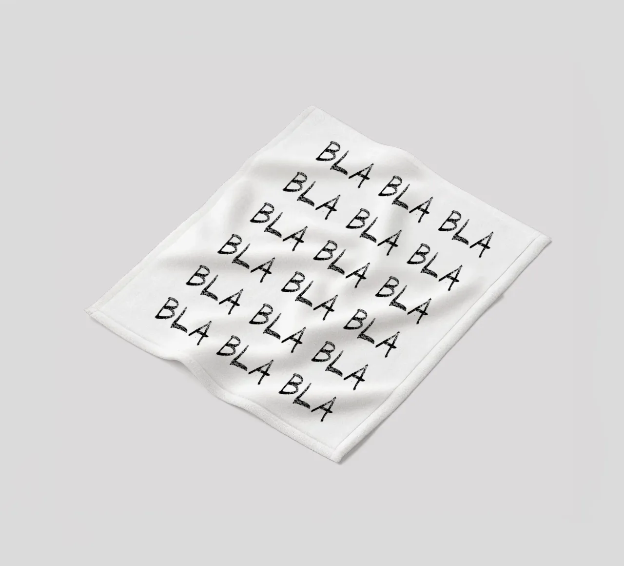 bla-bla-bla b&n coperta in pile da Carinaprint