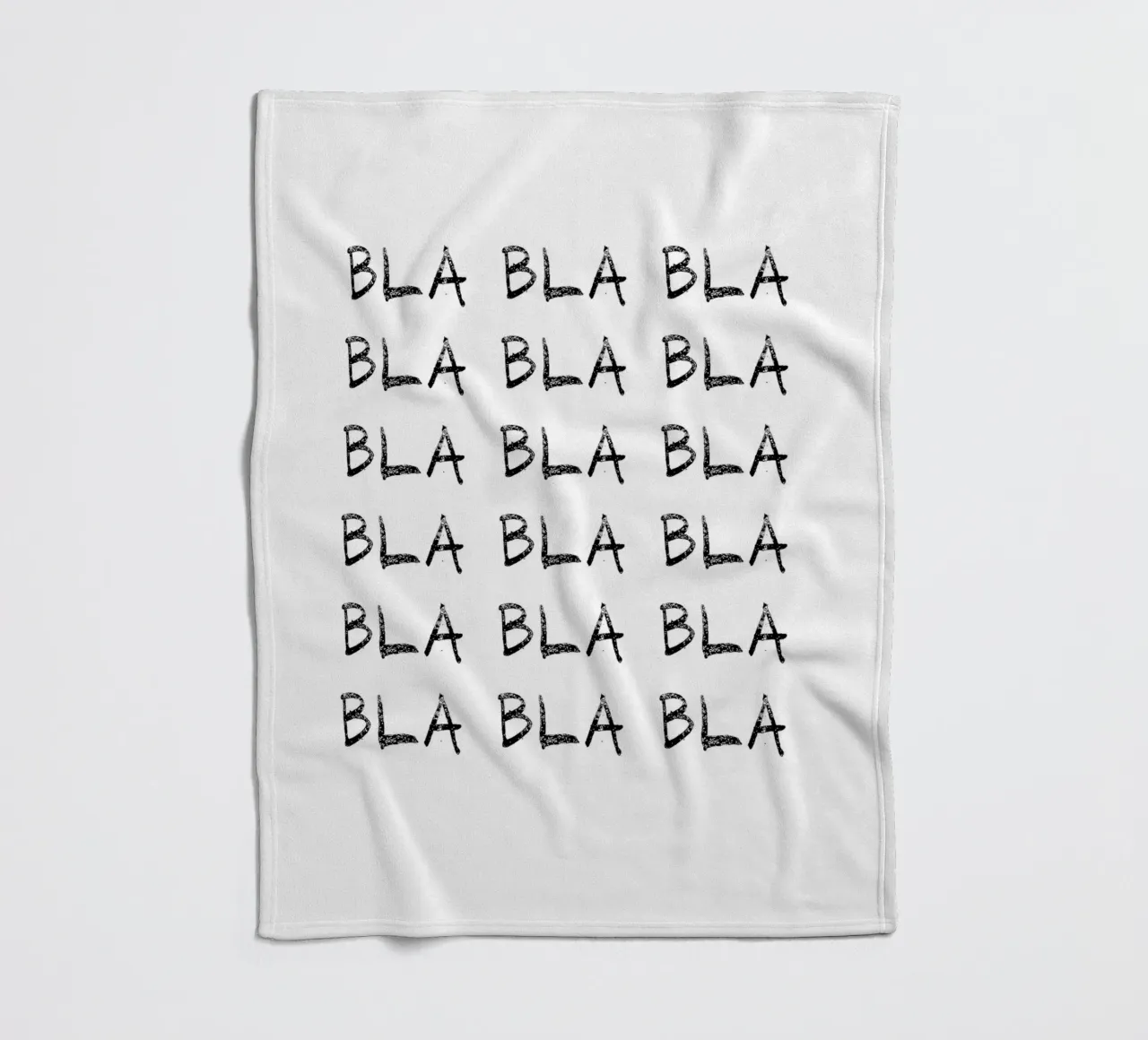 bla-bla-bla b&n coperta in pile da Carinaprint