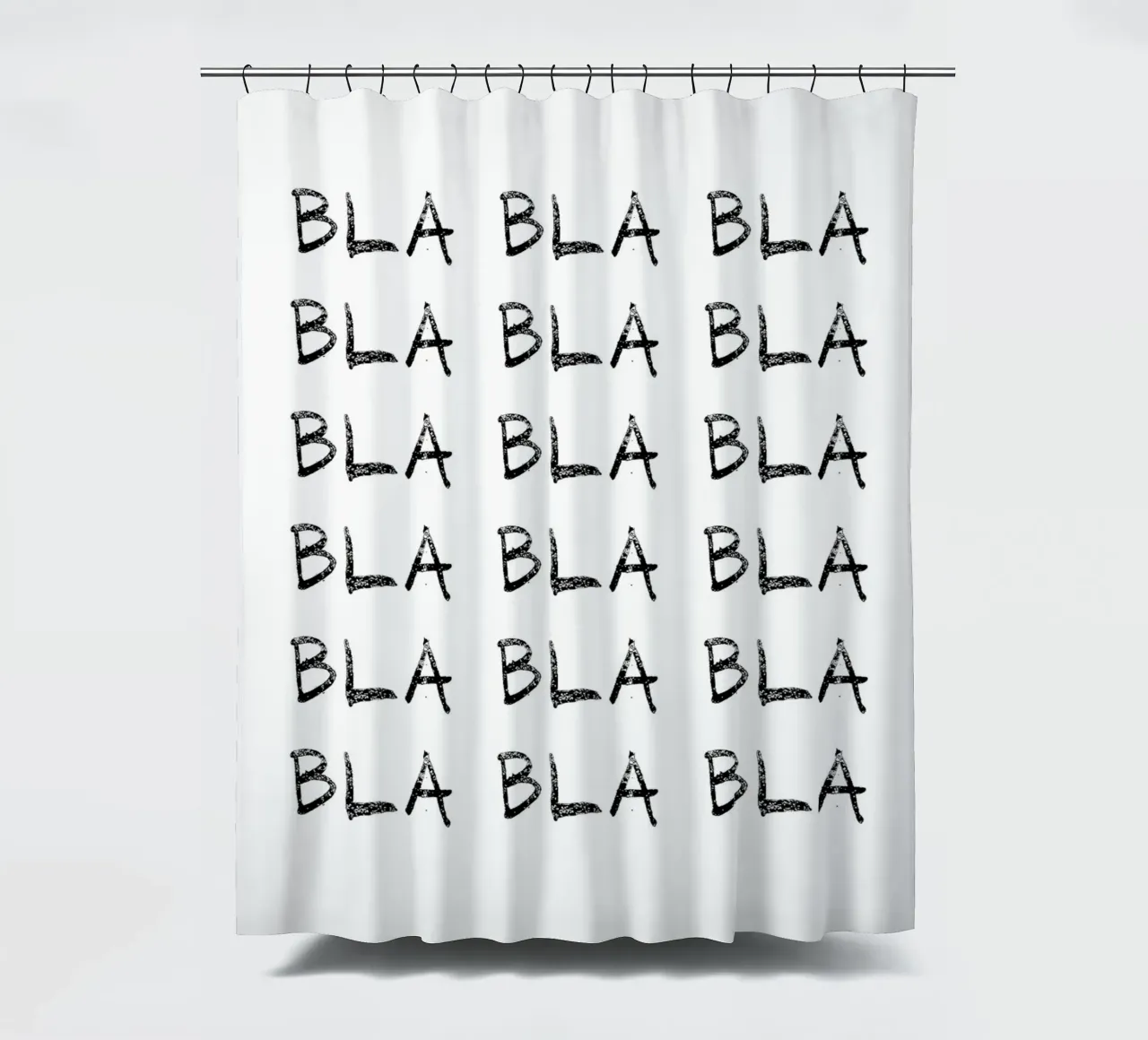 bla-bla-bla b&n tenda da doccia da Carinaprint