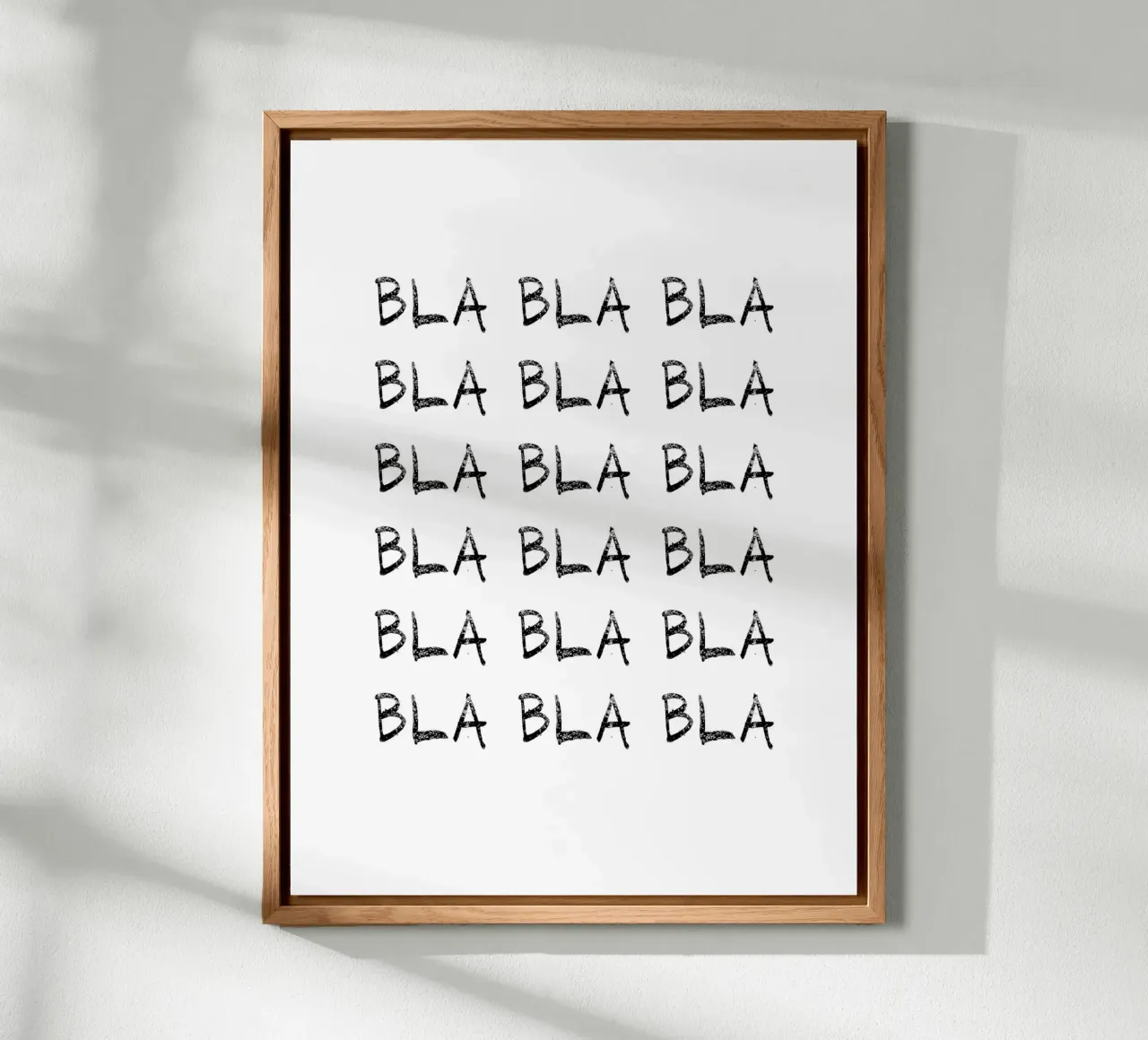 bla-bla-bla b&n alluminio dibond da Carinaprint