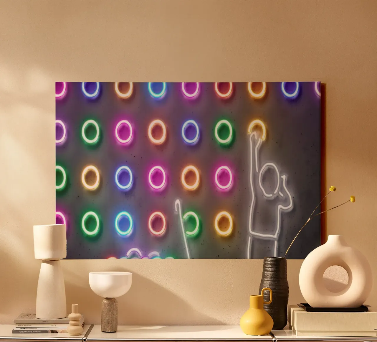 Dots tela con Cornice a cassetta da Octavian