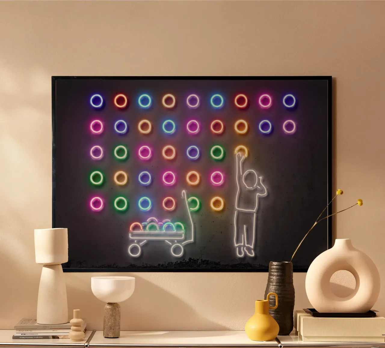 Dots poster con telaio in plastica da Octavian
