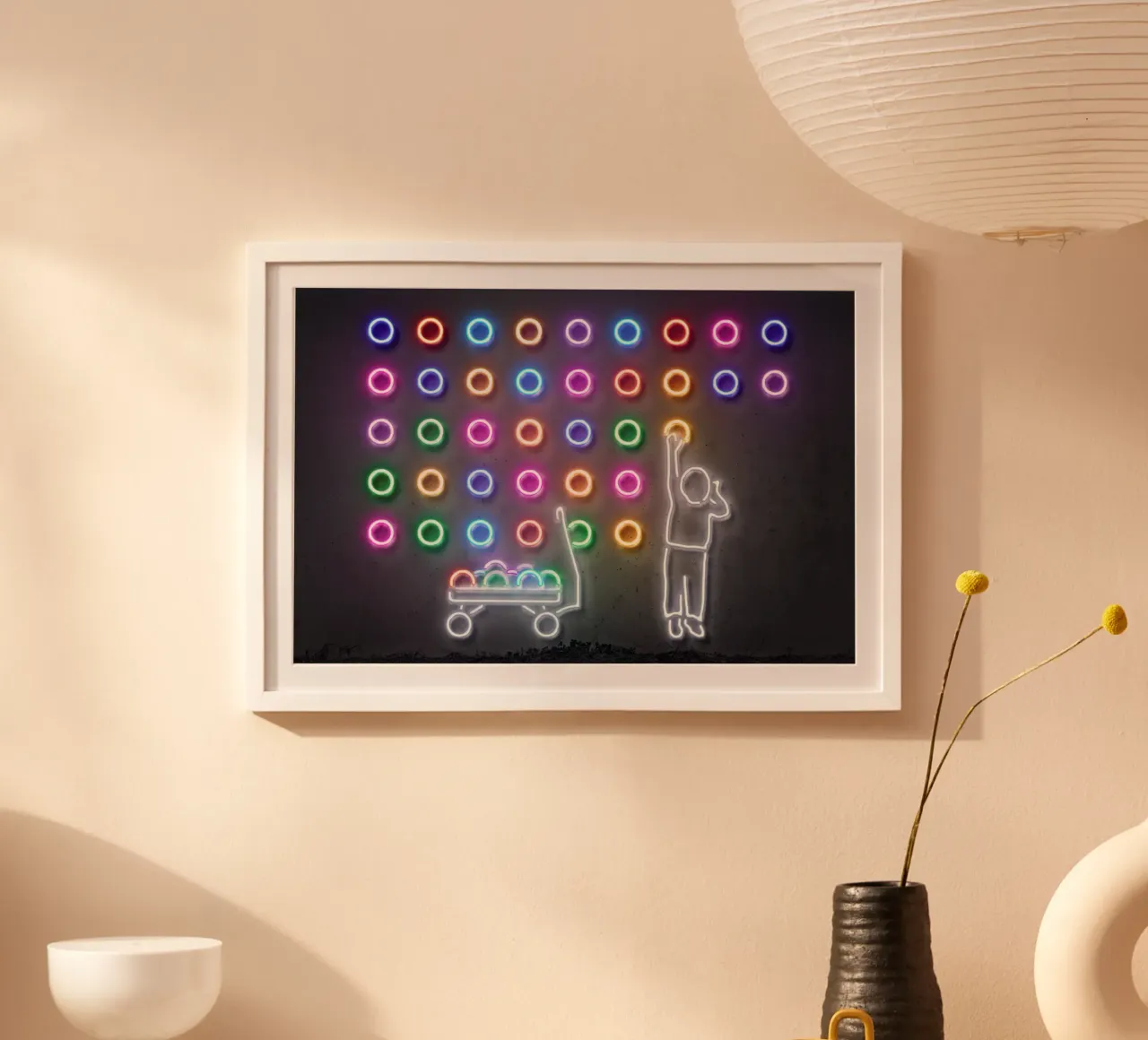 Dots poster con telaio in plastica da Octavian
