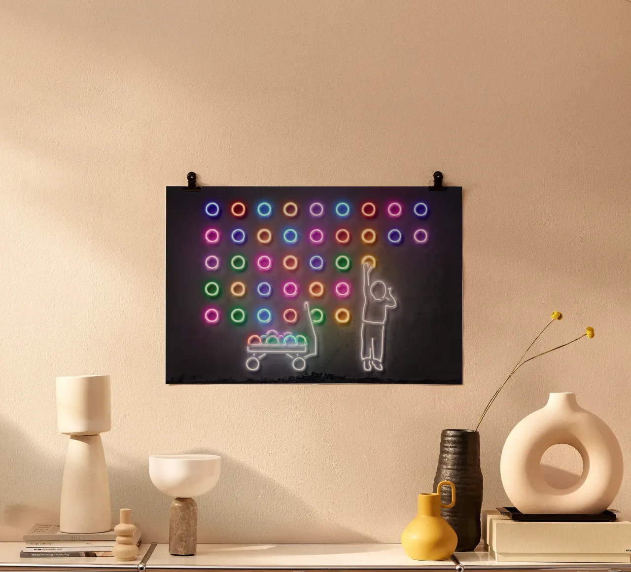 Dots poster con telaio in plastica da Octavian