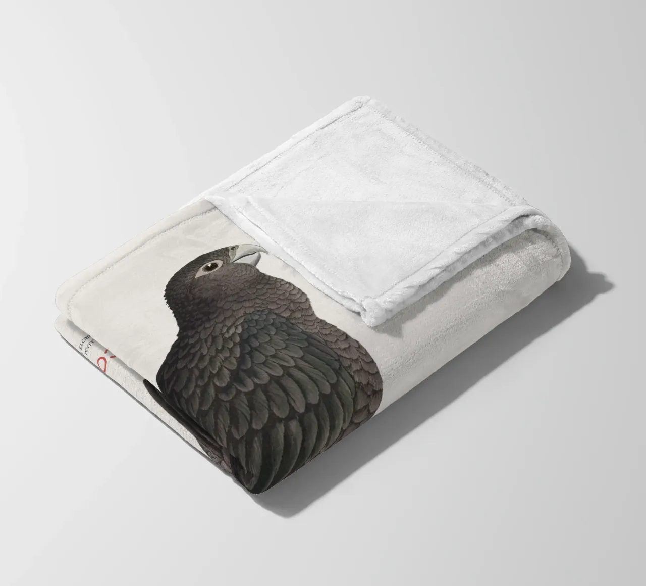 Großer Vasapapagei oder Coracopsis vasa Fleecedecke von Vintagrafica