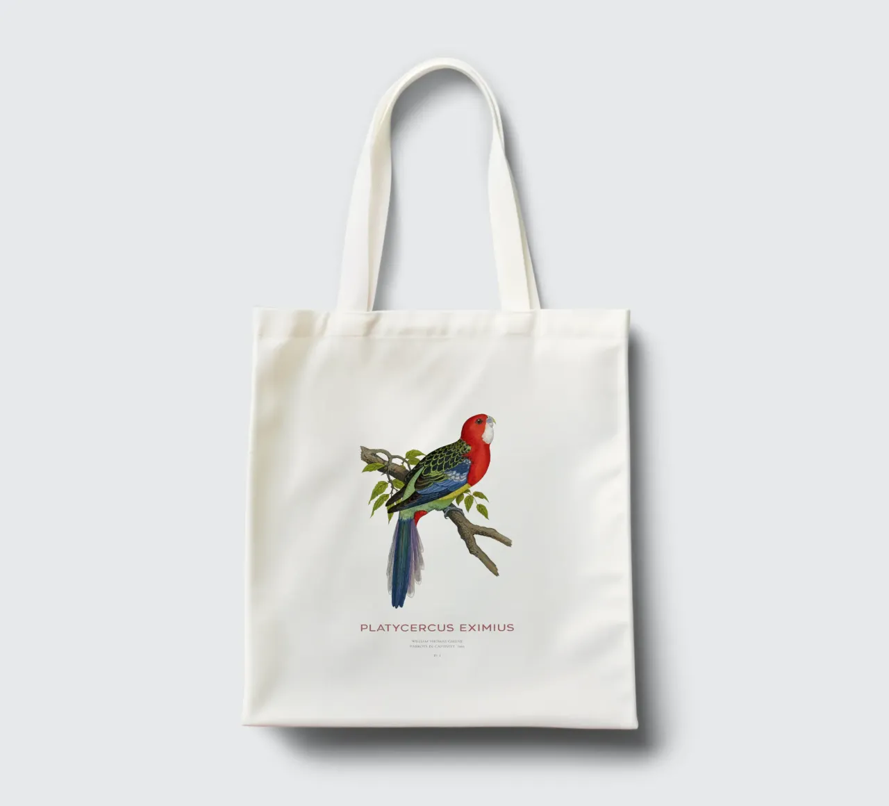 Rosella orientale o Platycercus eximius borsa in juta da Vintagrafica