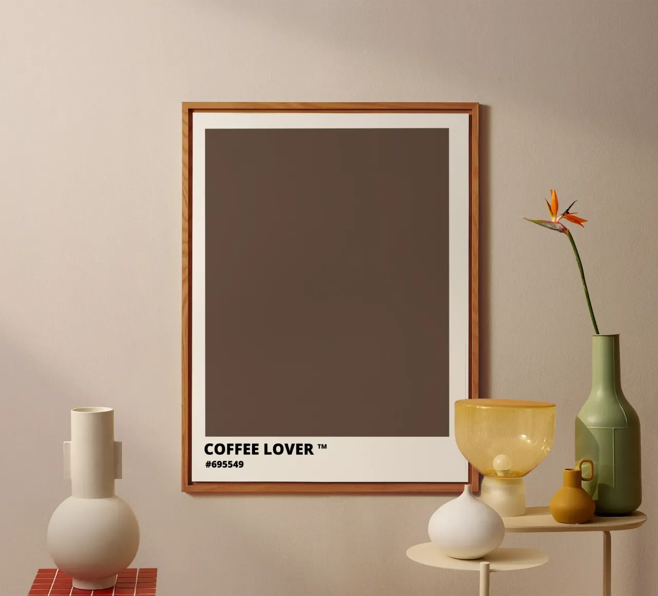 Coffee Lover Brown Color alluminio dibond da Magnific