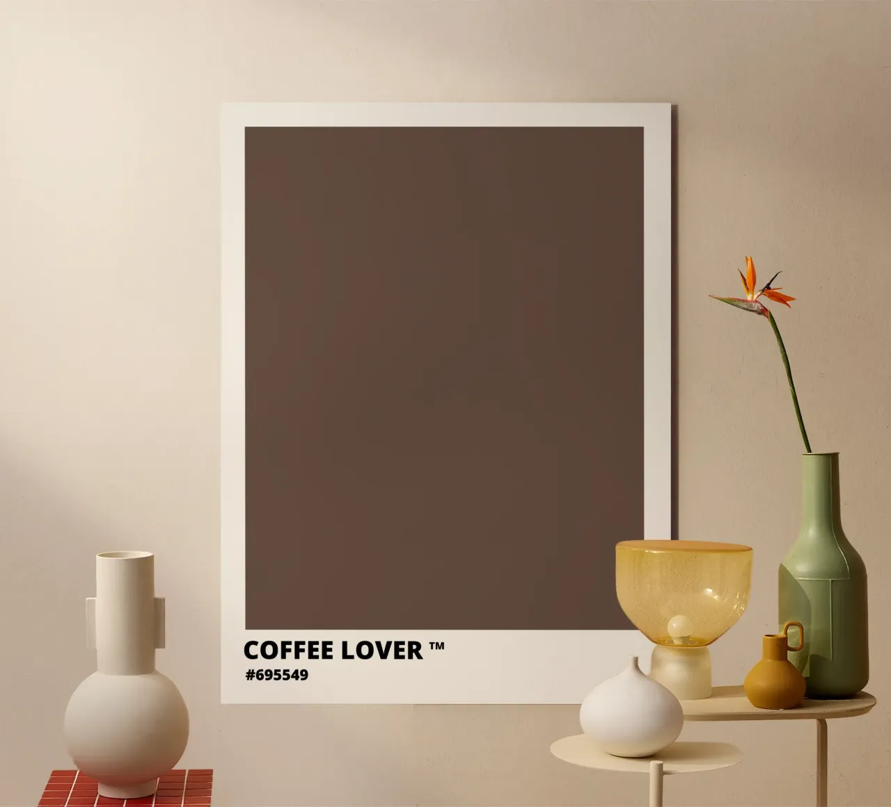 Coffee Lover Brown Color alluminio dibond da Magnific