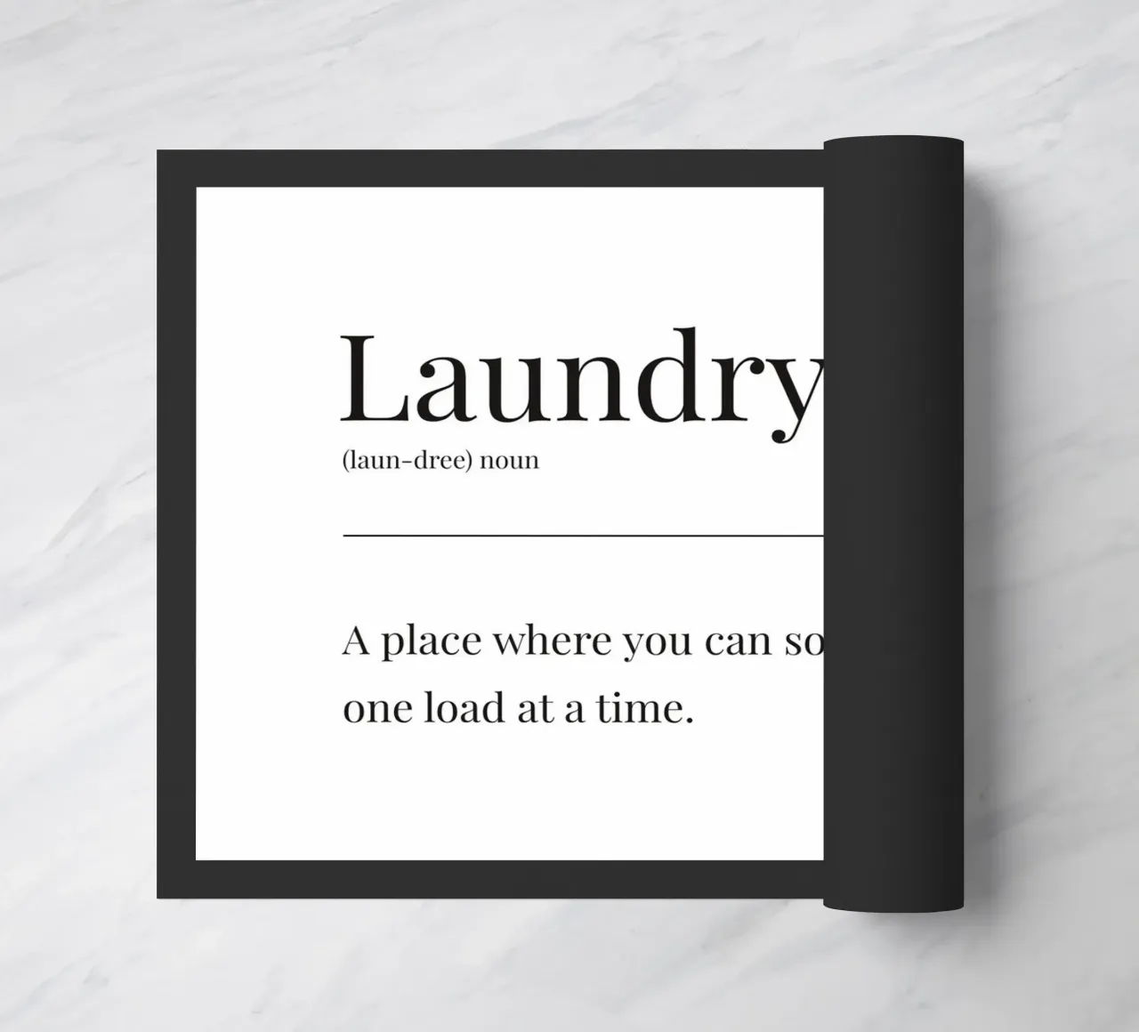 Laundry Definition doormat by Paigaam Studio