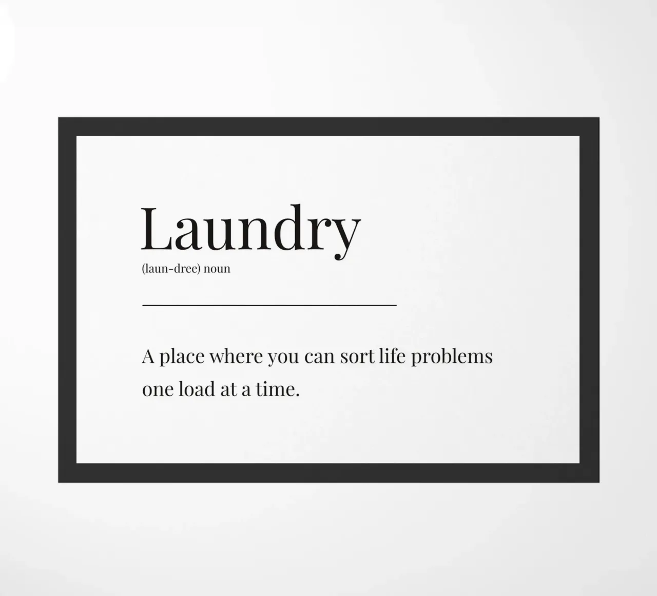 Laundry Definition doormat by Paigaam Studio