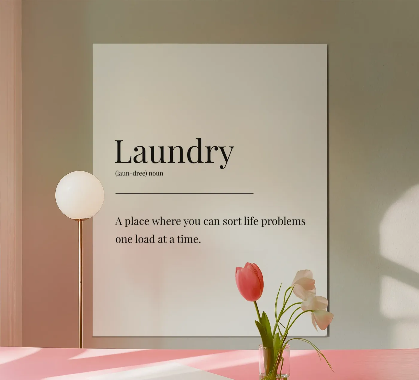 Laundry Definition poster by Paigaam Studio
