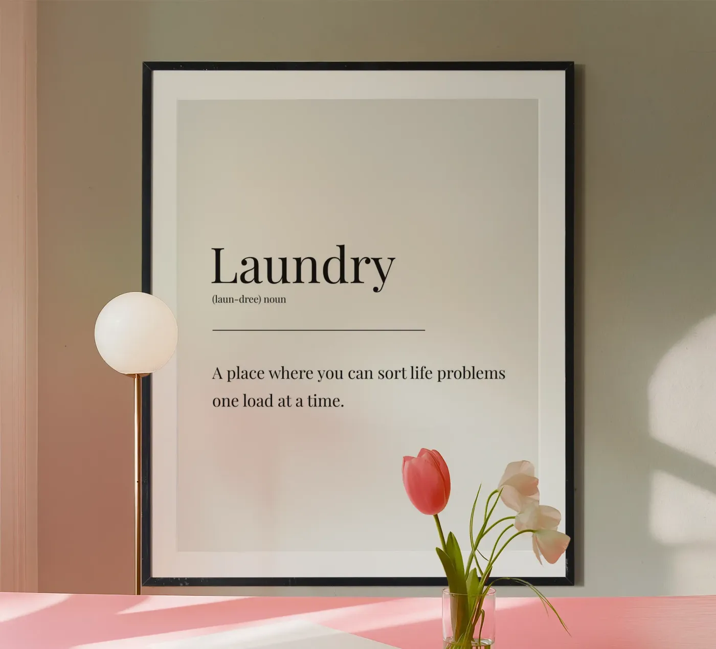Laundry Definition poster by Paigaam Studio