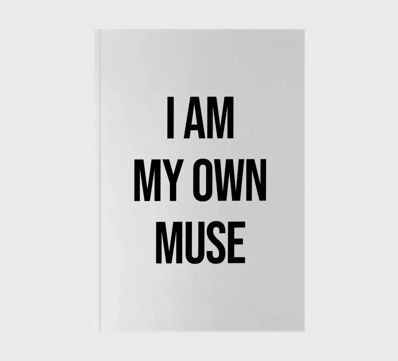I am my own muse quote notebook by Paigaam Studio