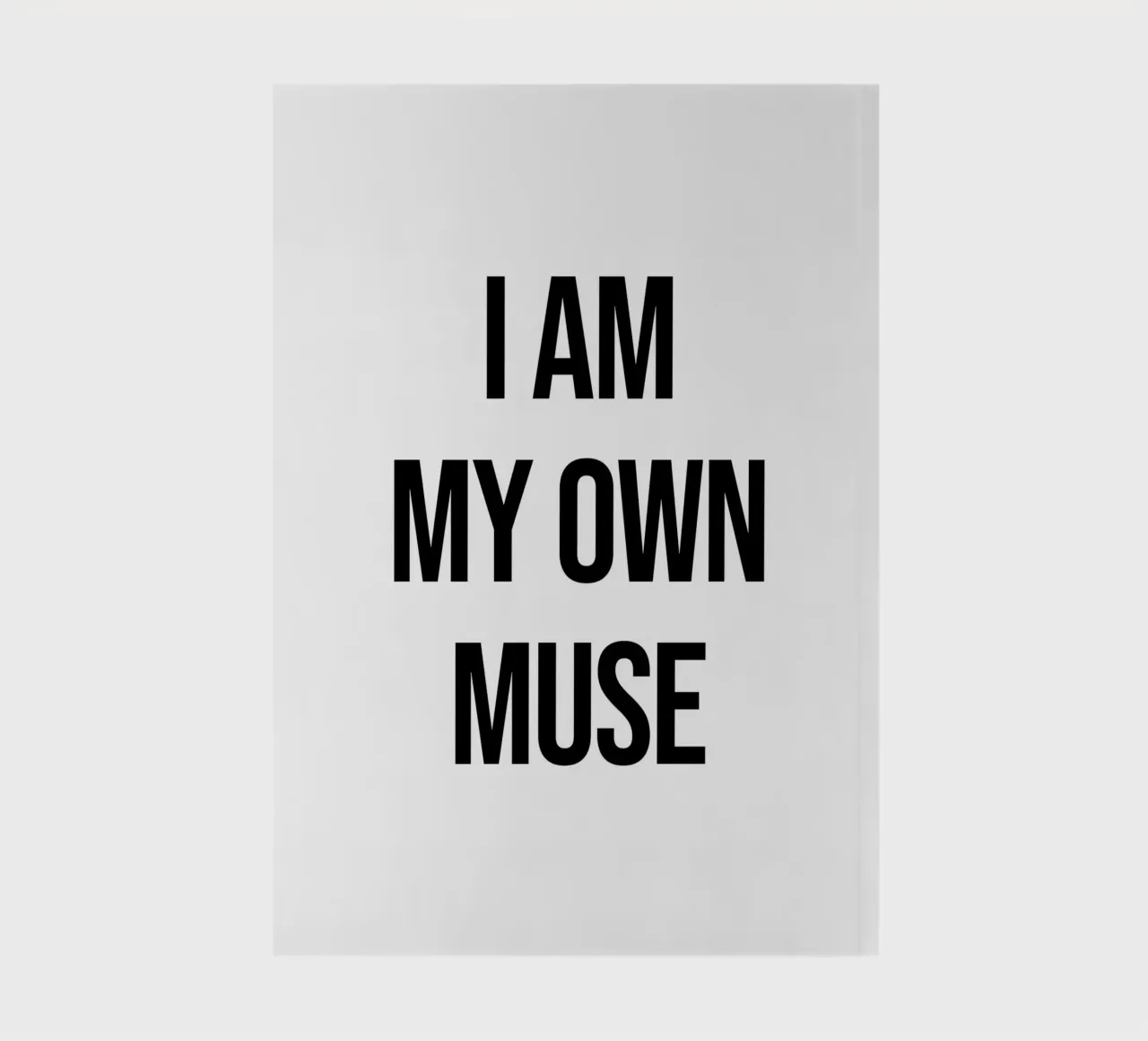 I am my own muse quote notebook by Paigaam Studio