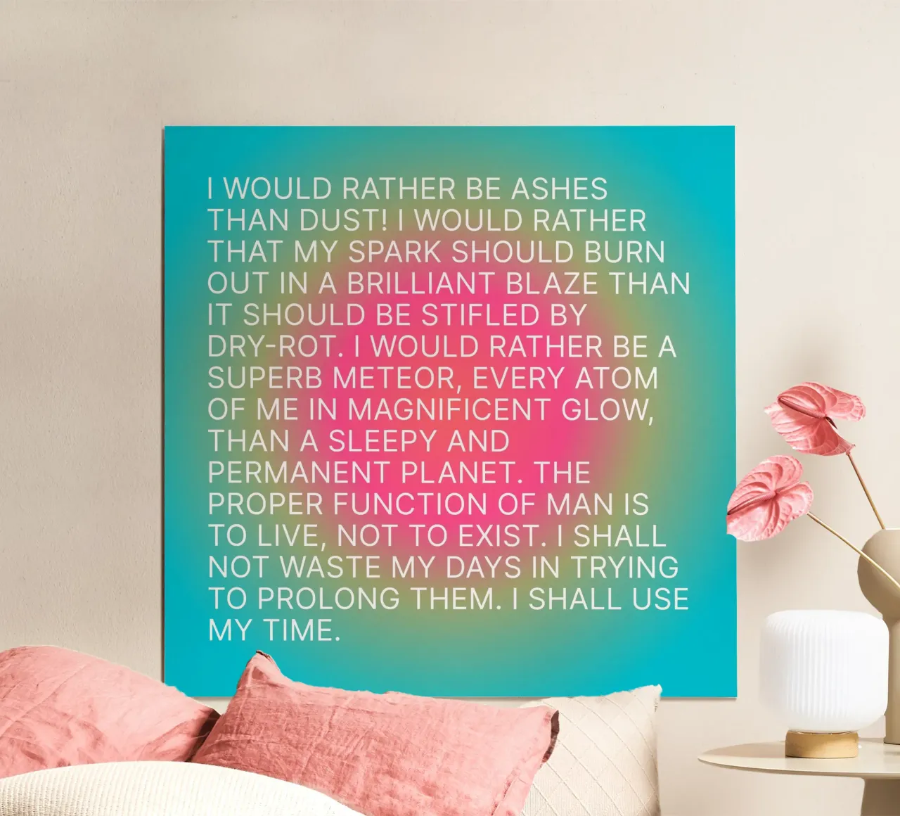 Sarei piuttosto cenere citazione (Gradient Tone) carta hahnemühle da Paigaam Studio