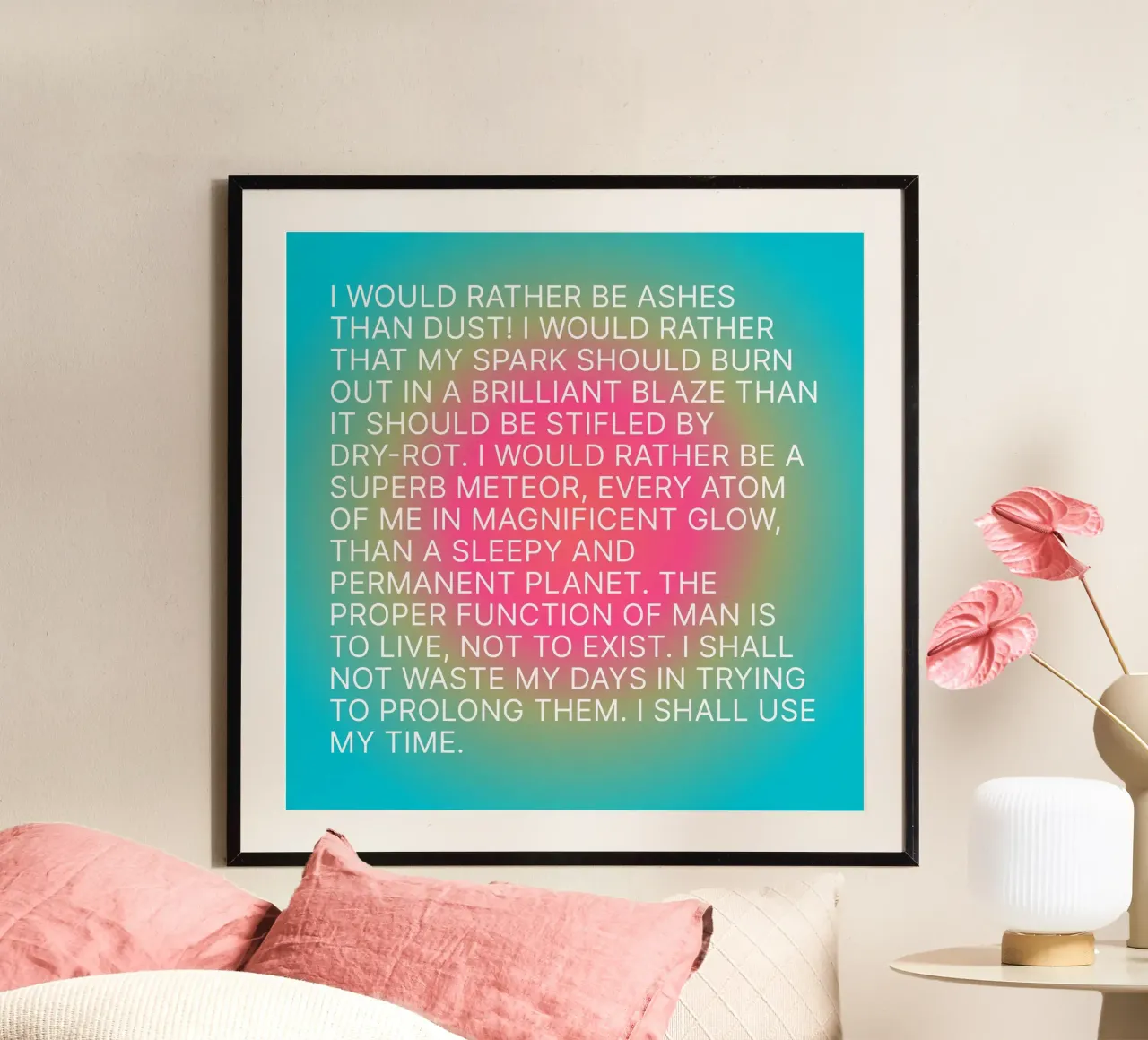 Sarei piuttosto cenere citazione (Gradient Tone) carta hahnemühle da Paigaam Studio