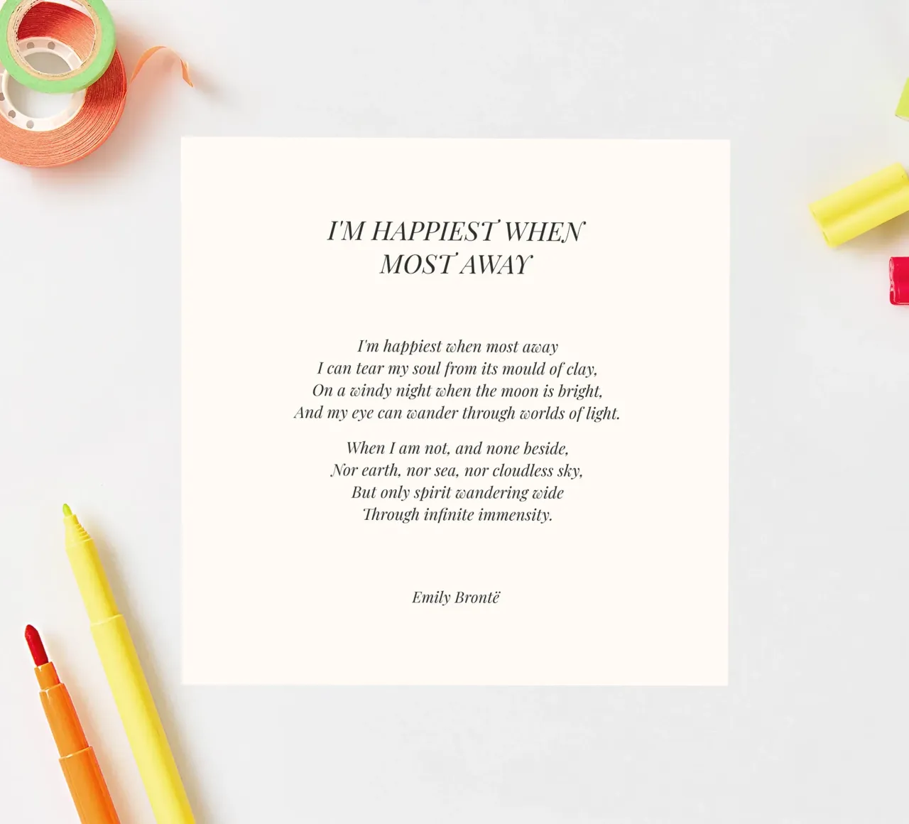 I'm happiest when poem sticker by Paigaam Studio