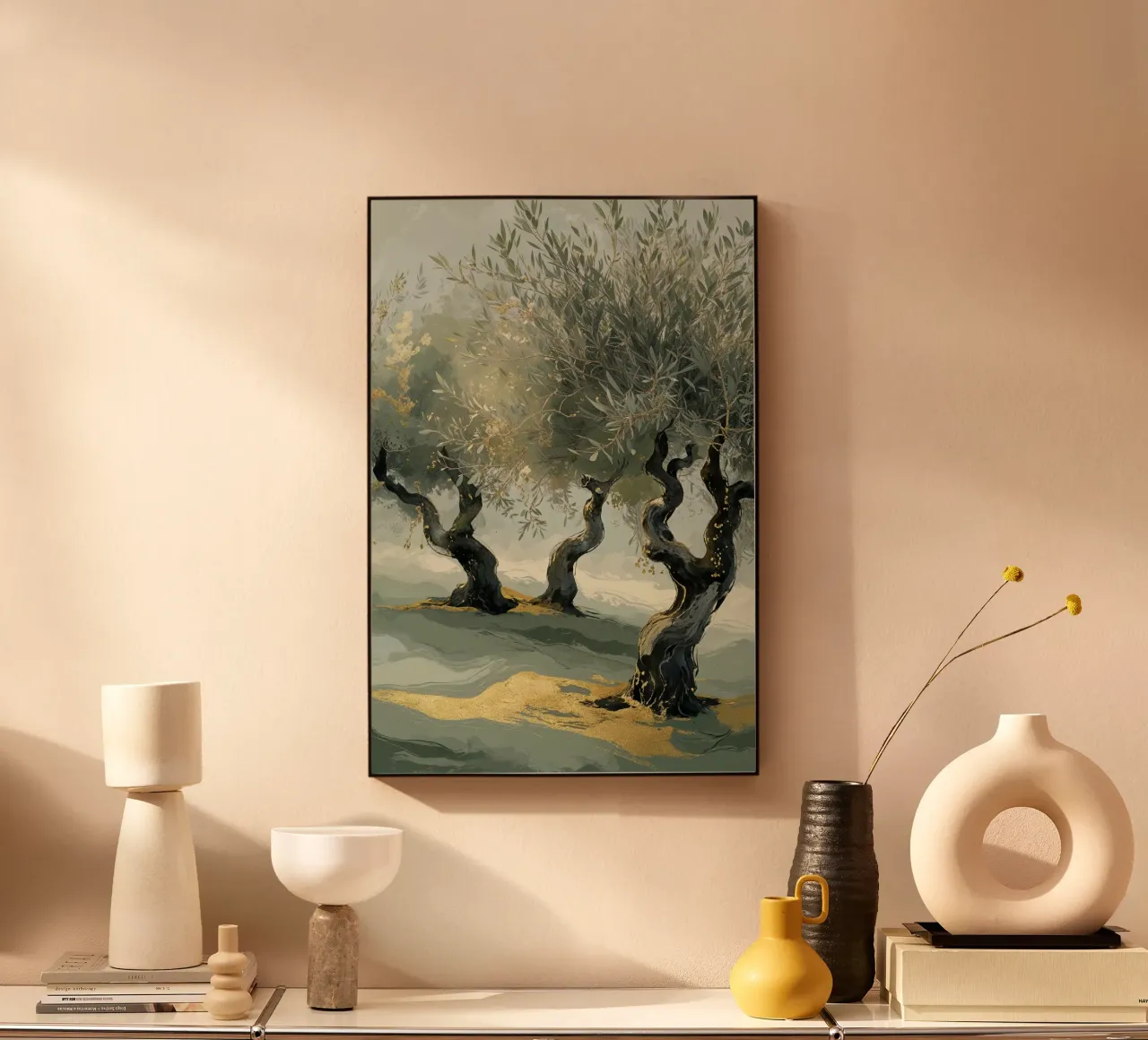 Majestic Olive Trees in a Serene Landscape plexiglass da AlbertKlee