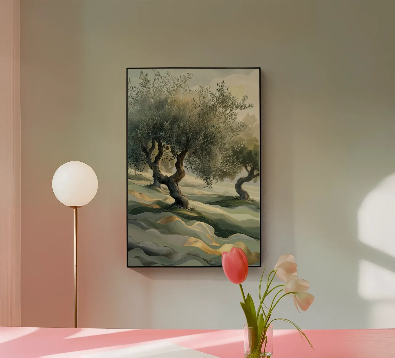 Golden Serenity of Olive Groves plexiglass da AlbertKlee