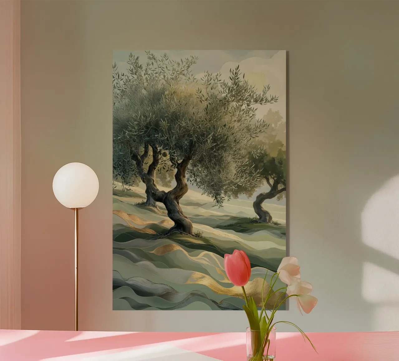 Golden Serenity of Olive Groves plexiglass da AlbertKlee
