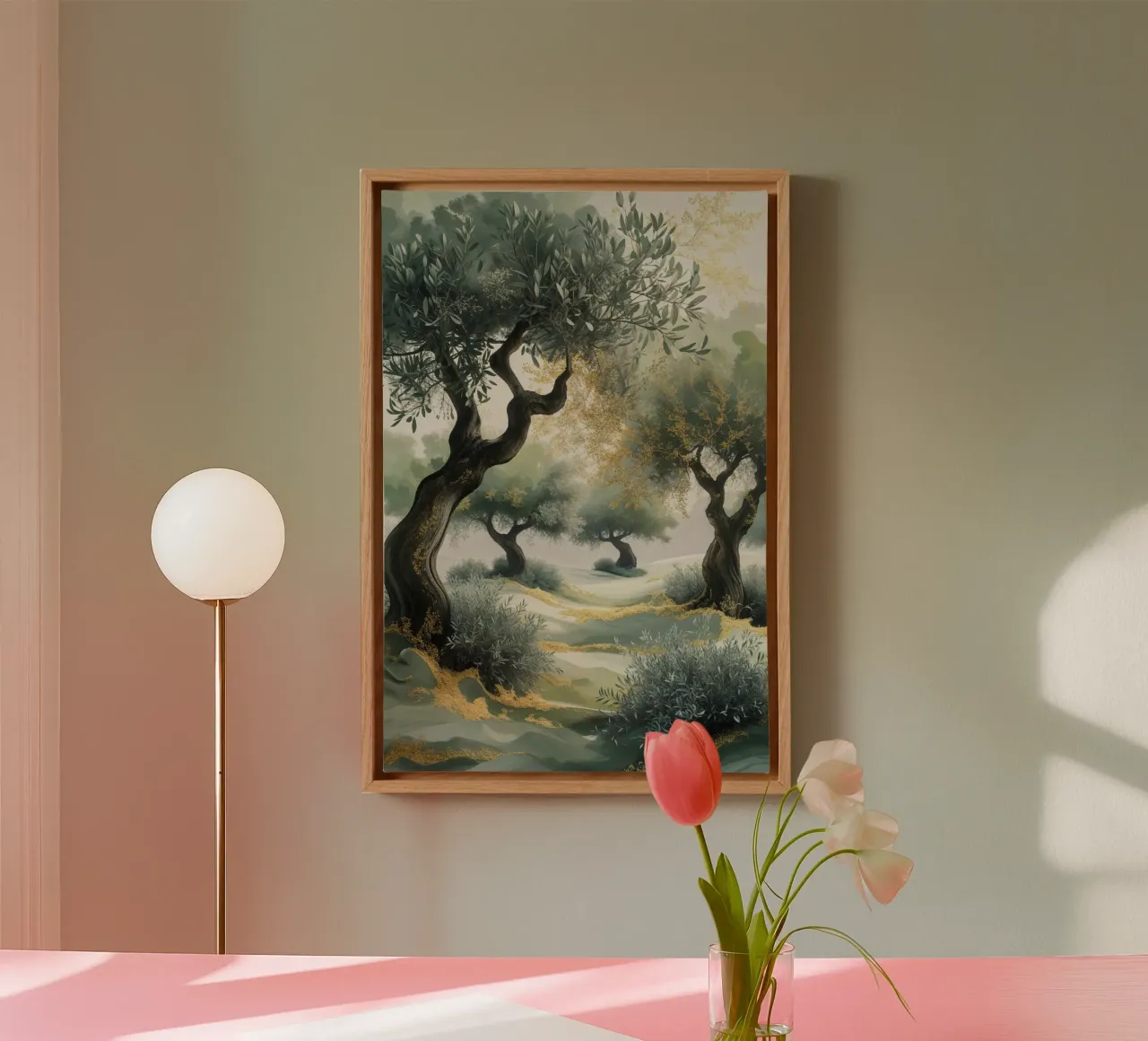 Olive Trees in a Golden Landscape tela da AlbertKlee