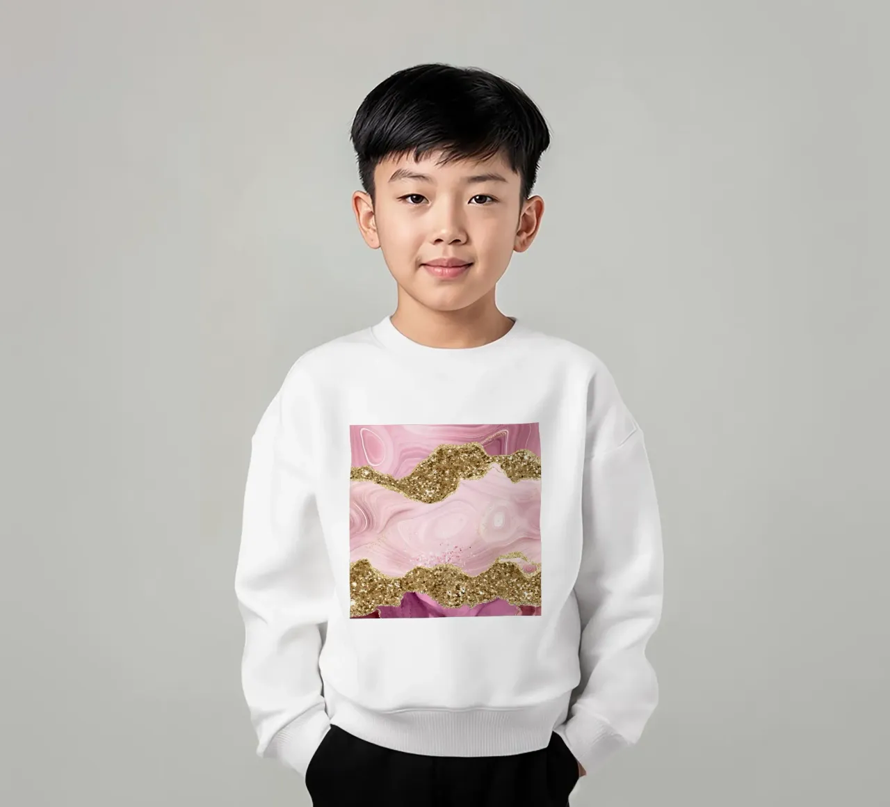 Ágata Brillo Deslumbrante Textura 11 sudadera para niño de Gemstone Textures