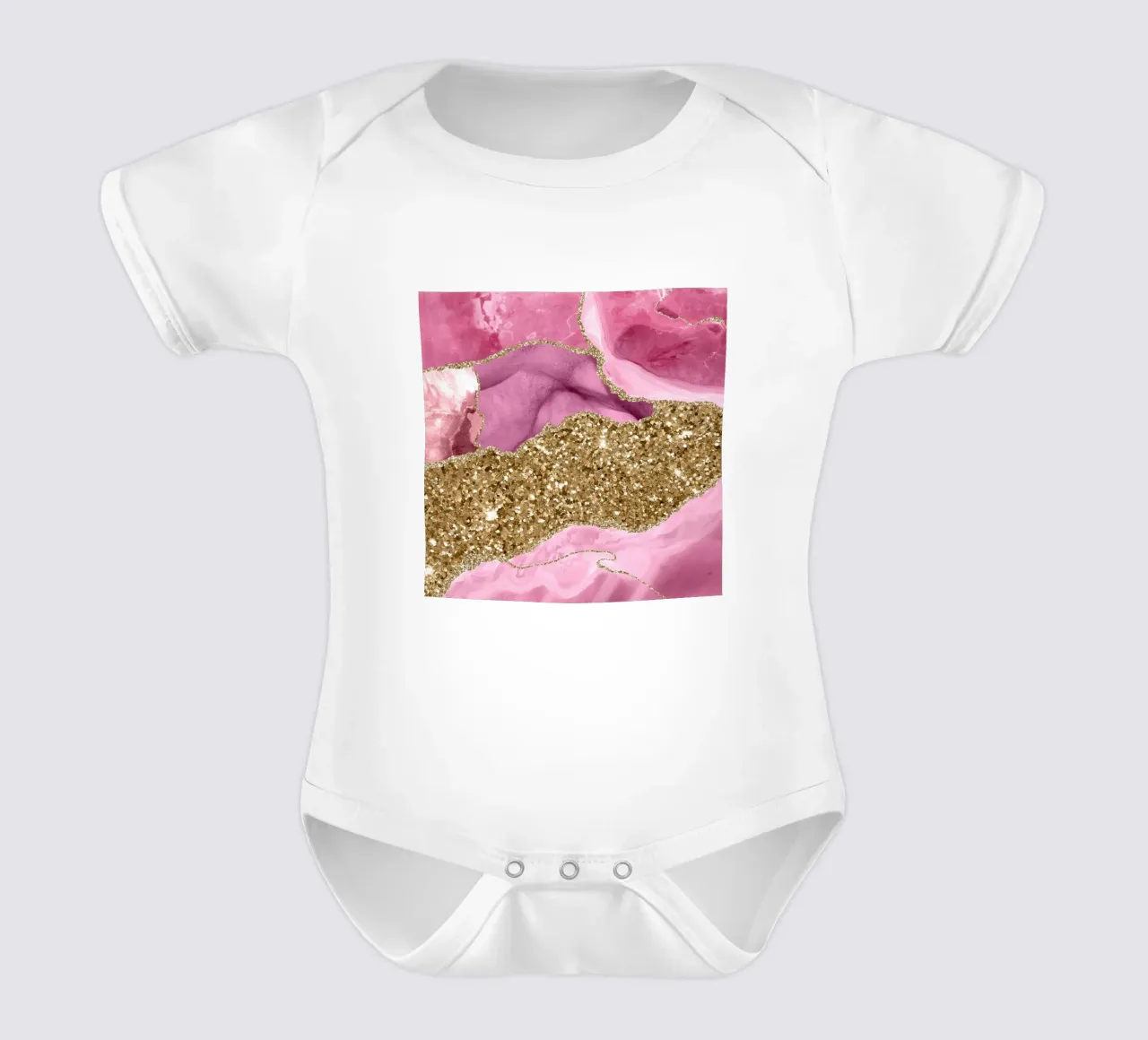 Agata Glitter Dazzle Texture 12 body neonato maniche corte da Gemstone Textures