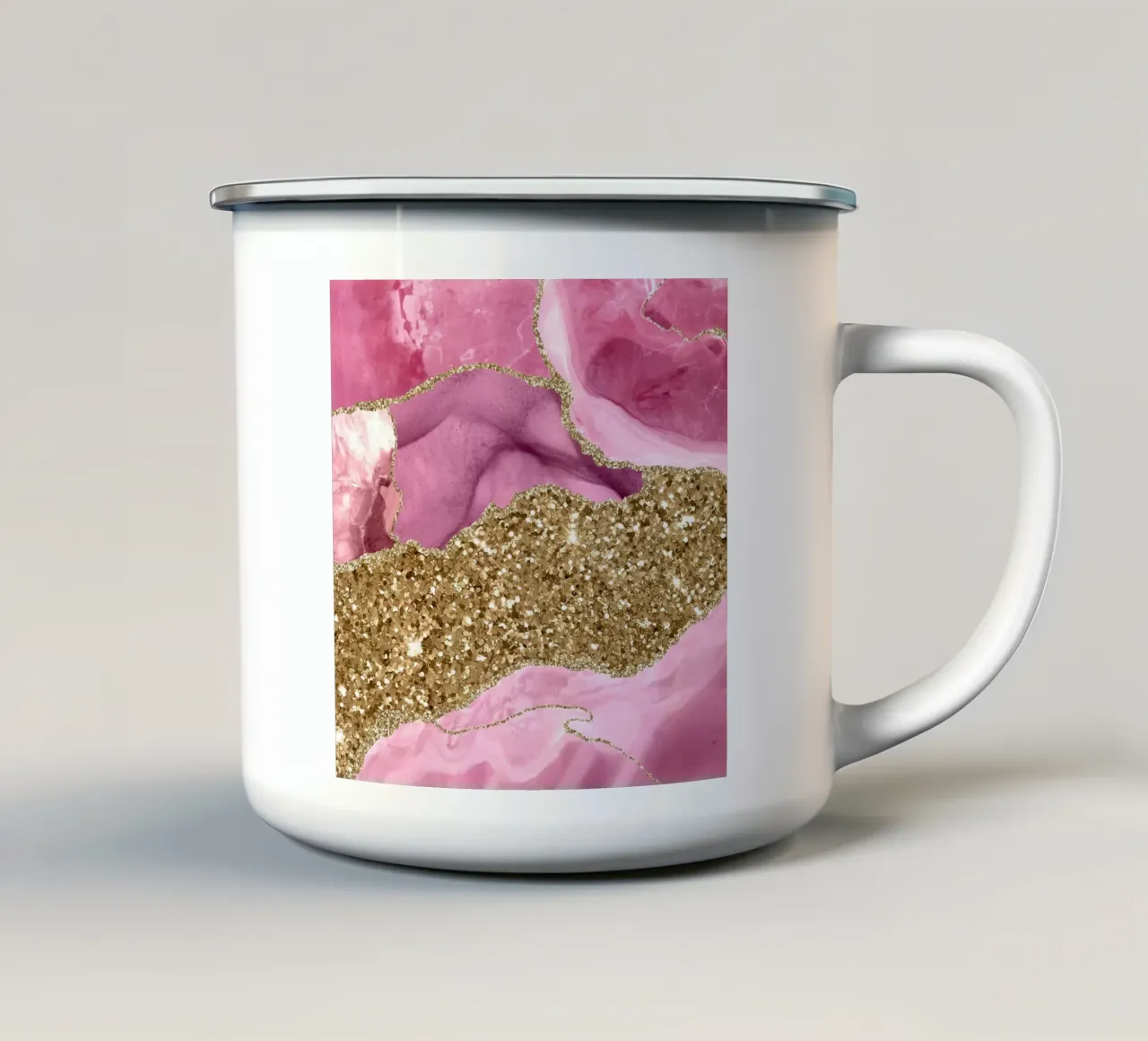 Agata Glitter Dazzle Texture 12 tazza in smalto da Gemstone Textures