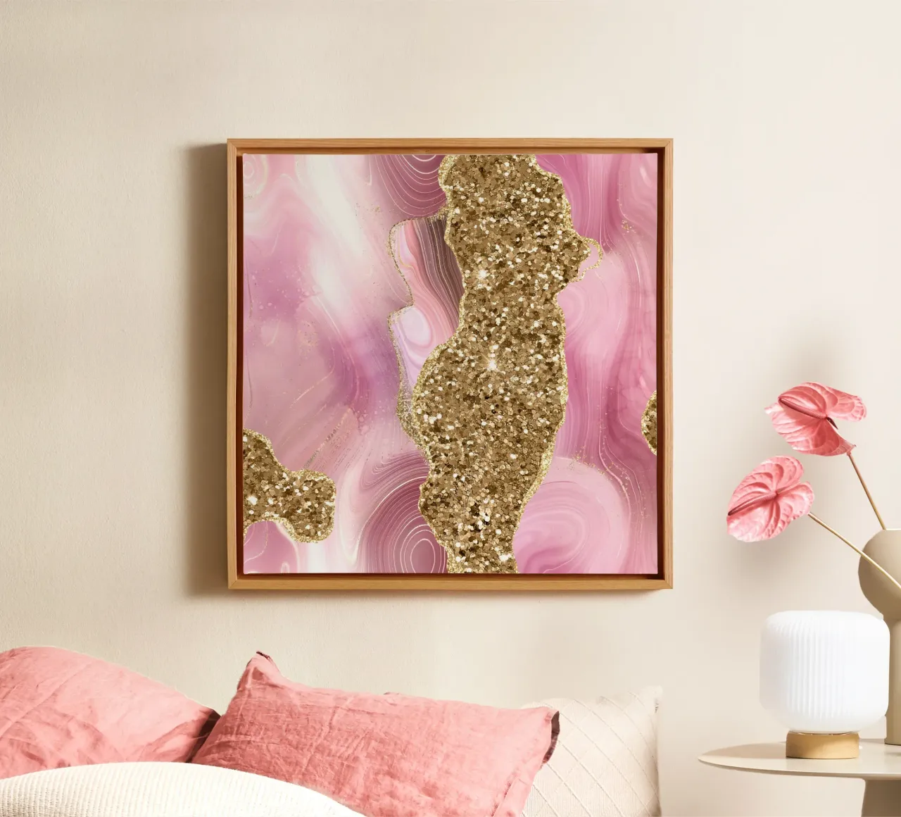 Agata Glitter Dazzle Texture 13 tela con Cornice a cassetta da Gemstone Textures