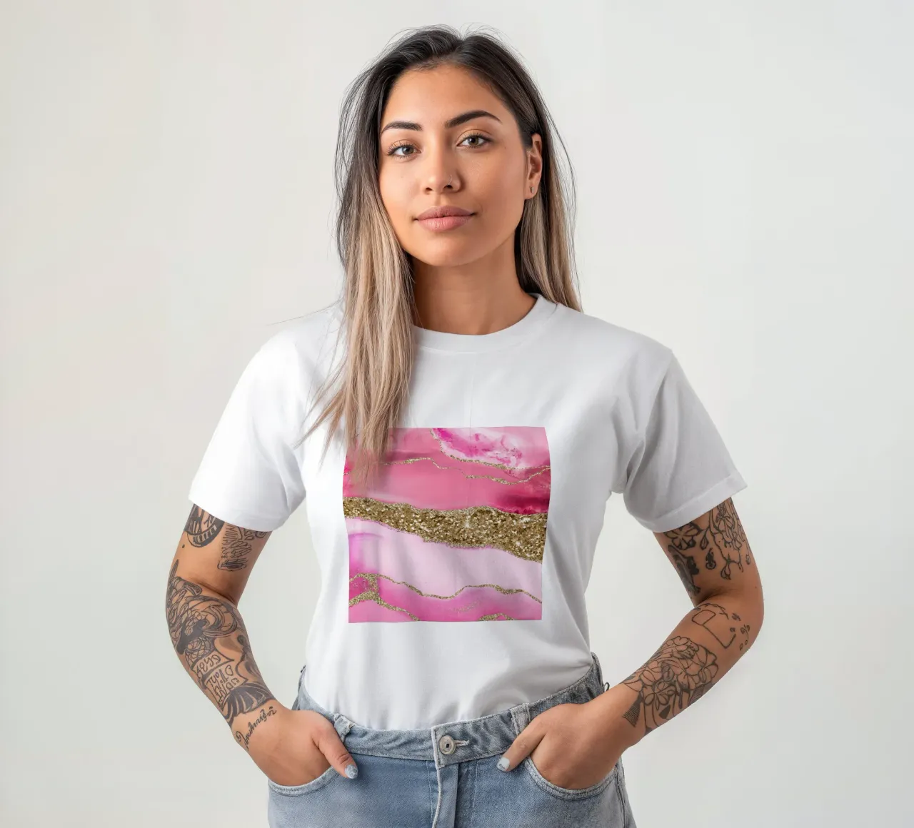 Agata Glitter Dazzle Texture 14 t-shirt da Gemstone Textures
