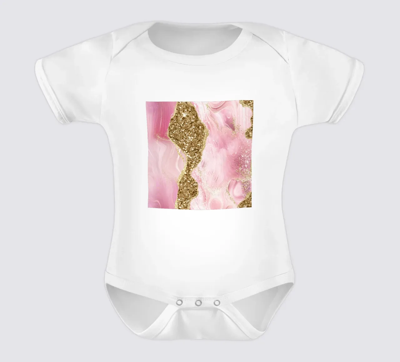 Agata Glitter Dazzle Texture 16 body neonato maniche corte da Gemstone Textures