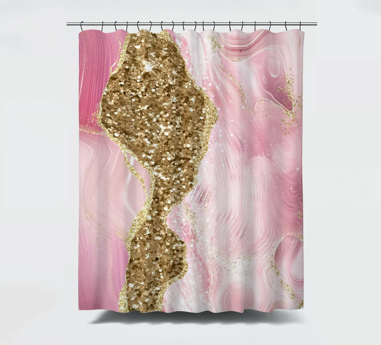 Ágata Brillo Deslumbrante Textura 16 cortina de baño de Gemstone Textures