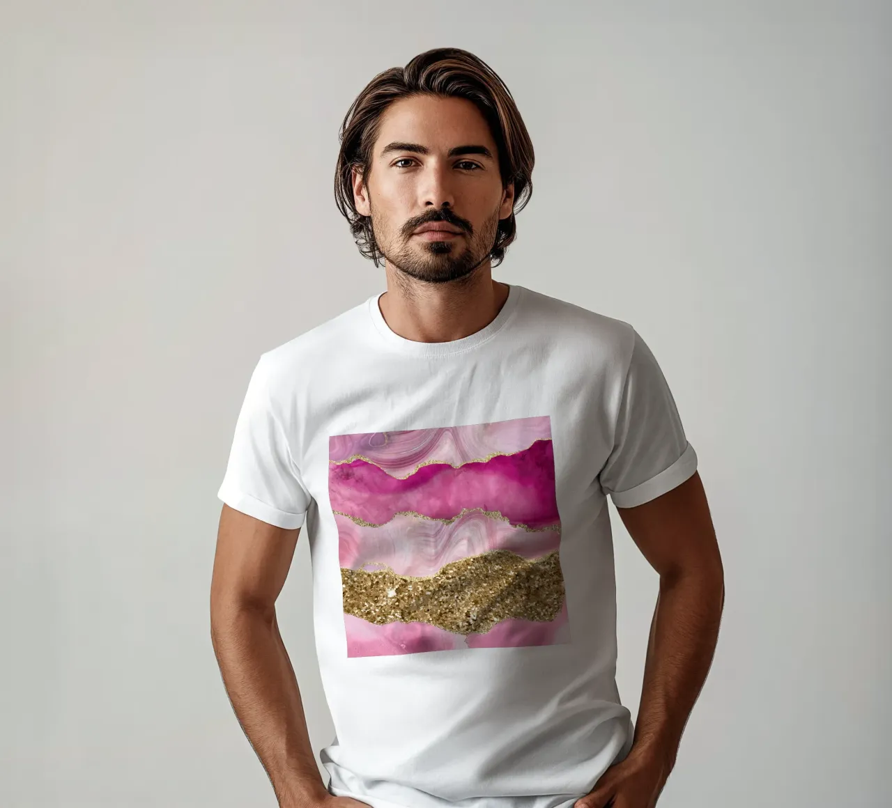 Agata Glitter Dazzle Texture 17 t-shirt da Gemstone Textures